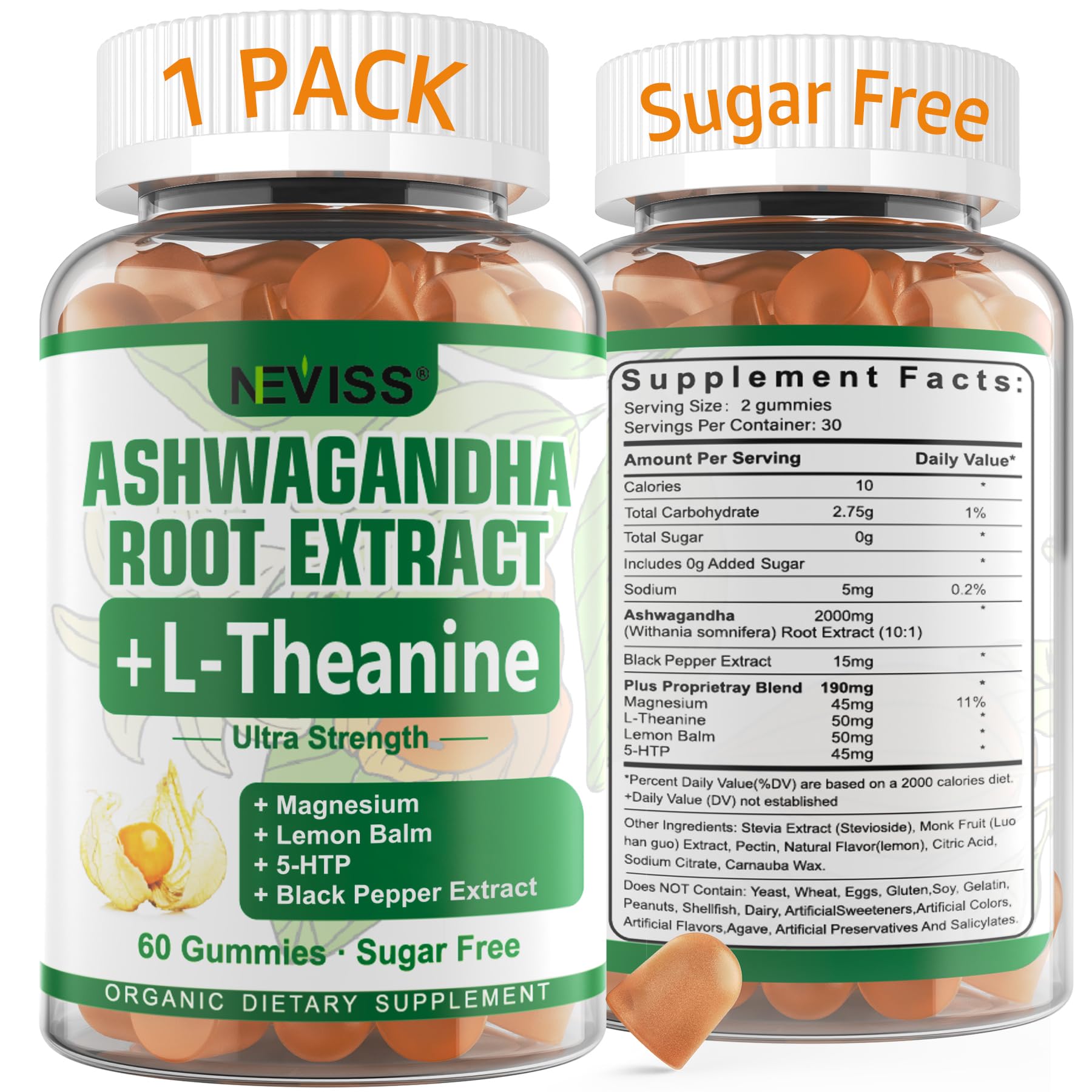 Ashwagandha Root Extract + L-Theanine Gummies
