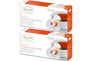 Ronnefeldt LeafCup Rooibos Cream Orange Chai – Naturally Caffeine-Free Red Herbal Tea with Orange Peel & Vanilla – Set of 2 Boxes – 30 Individually Wrapped Loose Leaf Tea Bags – Packed in Germany