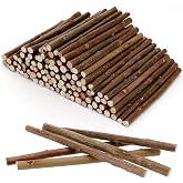 120 Pcs Wood Log Sticks, 4 Inch Wood Twig Sticks for Crafts, 0.1-0.2 Inch Diameter Natural Willow Stick for DIY Photo Props,