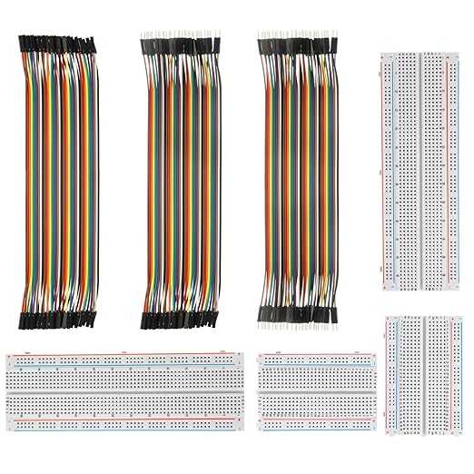 Jumper Wire Mit Breadboard - ALLEU BJ-021 2pcs 400 Pin plus 2pcs 830 Pin Breadboard UND 40x20 Female-Female, Male-Male, Femal