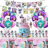 gb2balloon 53PCS Birthday Party Decorations, Cartoon Balloon Set for Kids Birthday Party Decor, Aluminum Balloons, Banner, Ca