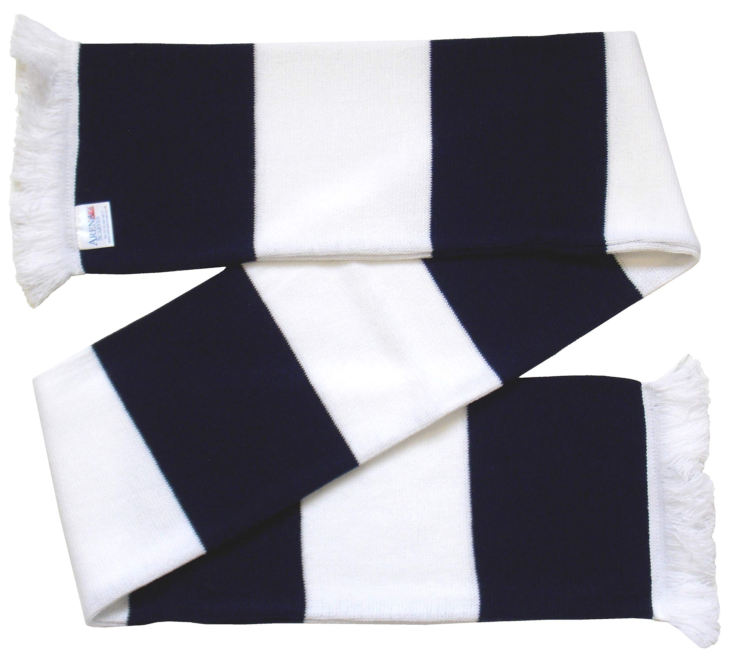 Arena Scarves West Bromwich Albion Supporters Navy Blue and White Bar Scarf