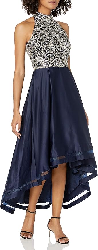 fit and flare high low dress