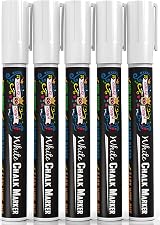 Chalky Crown Chalk Pens 5 Pack White 6 mm Liquid Chalk Markers view 7
