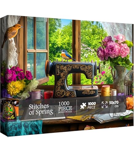 1000 Piece Flower Garden Jigsaw Puzzle For Adults - Colorful Floral Plant Pot Puzzle, Spring Tulip & Daisy Design - View #5