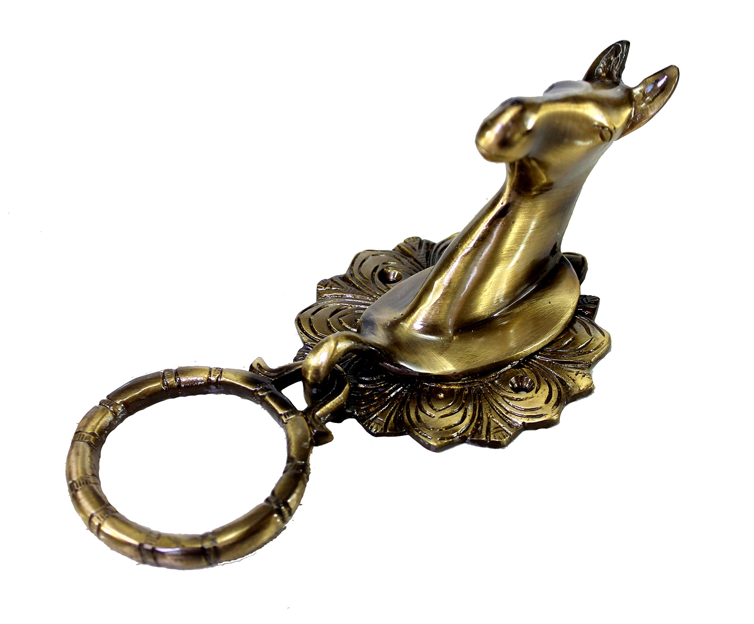 eSplanade Horse Rabbit Reindeer Elephant Brass Door Knockers | Door Decor Accessories | Brass Gate Knockers (Horse)