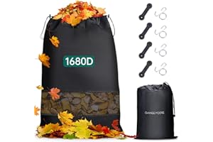 CHANGE MOORE 1680D Upgraded Lawn Tractor Leaf Bags, 97.2"x54.3" Thickened Lawn Mower Garden Grass Catcher Bags for 2 Bag Leaf Collection Mower Tractor with Storage Bag & Bagger Latch Straps