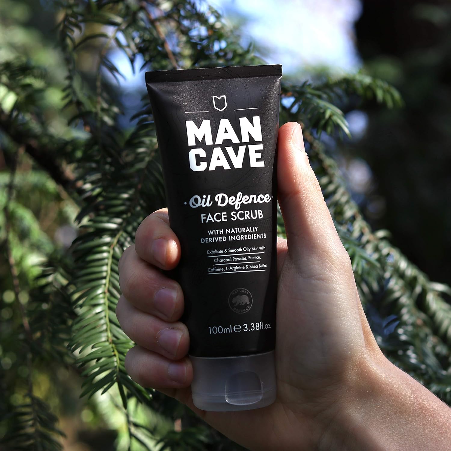 ManCave Charcoal Face Scrub 100ml for Men Exfoliate & Smooth Skin, Dermatlogically Tested, Natural Formulation - Image 4