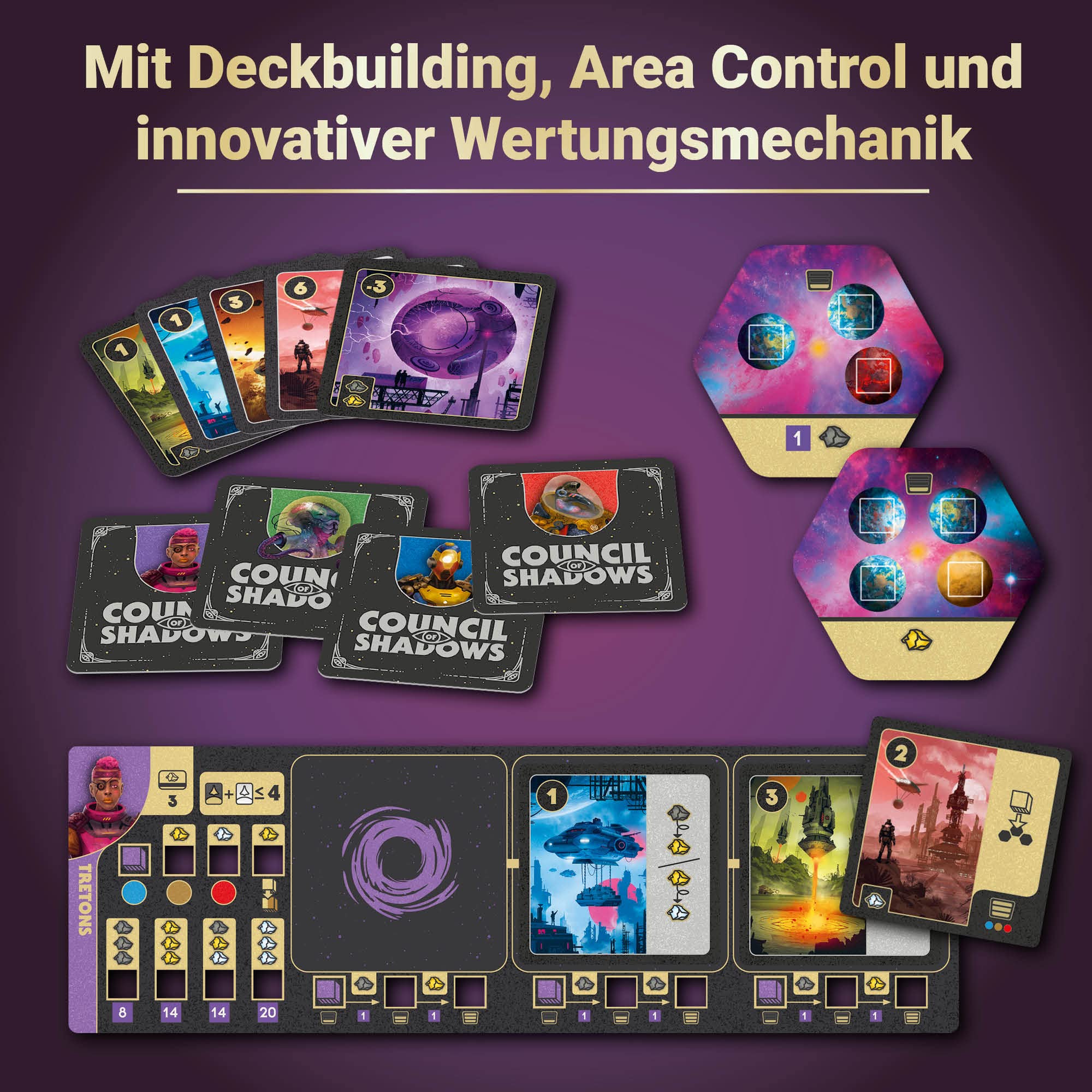 Ravensburger 27366 - Council of Shadows, Strategiespiel für 1-4 Spieler ab 14 Jahren, Alea Spiele 5