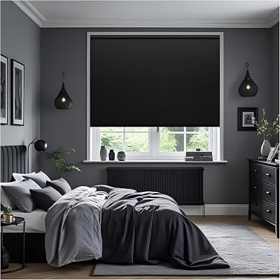 Thermal Insulated Blackout Roller Blinds Easy Fit Fittings Included BK004