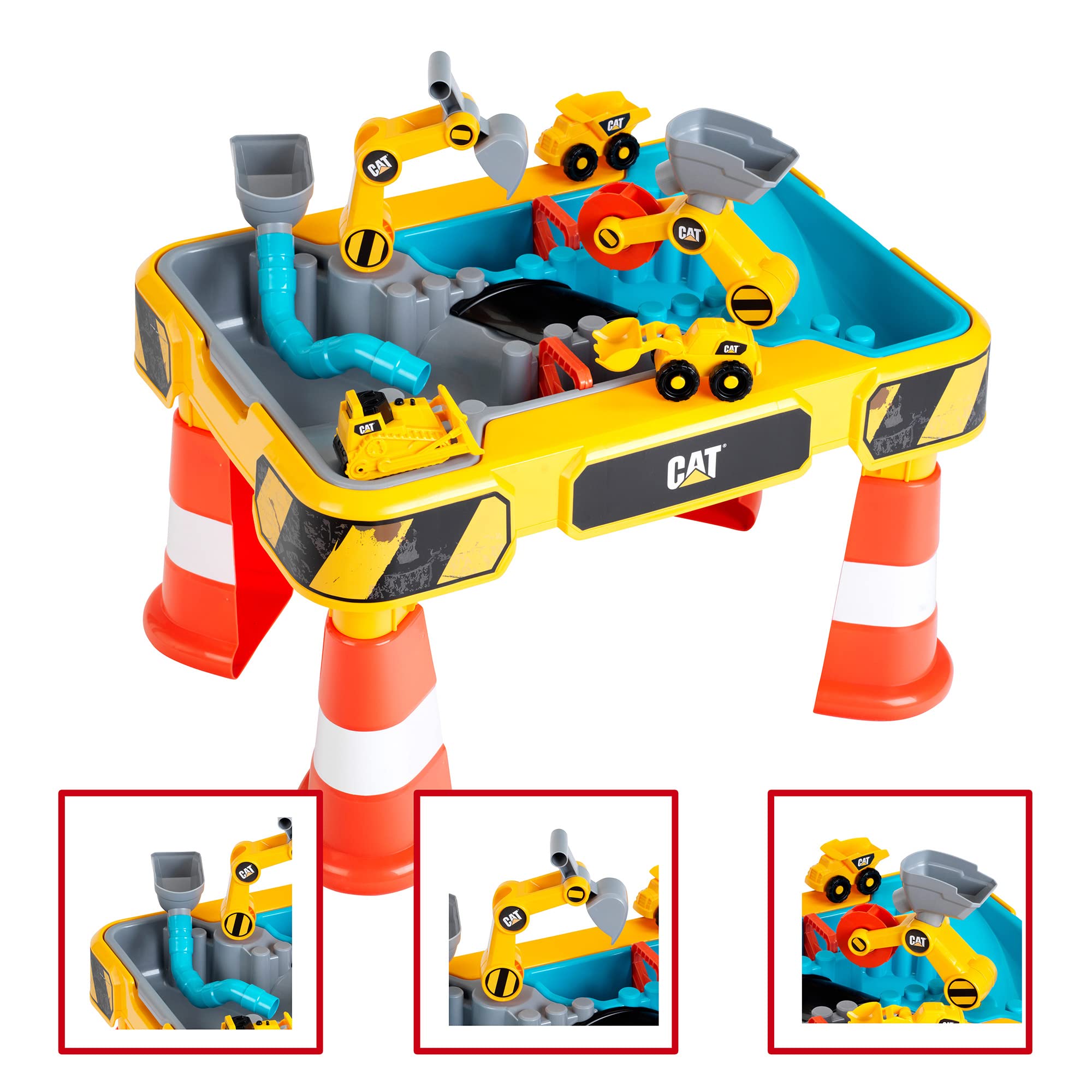 Klein CAT: Sand and Water Play Table, Kids Pretend Play, Construction Toys, Ages 18 Months+