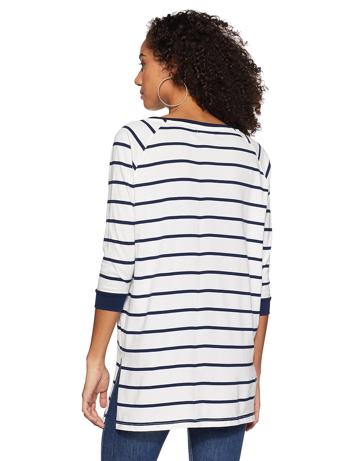 symbol amazon brand women's striped loose fit t-shirt