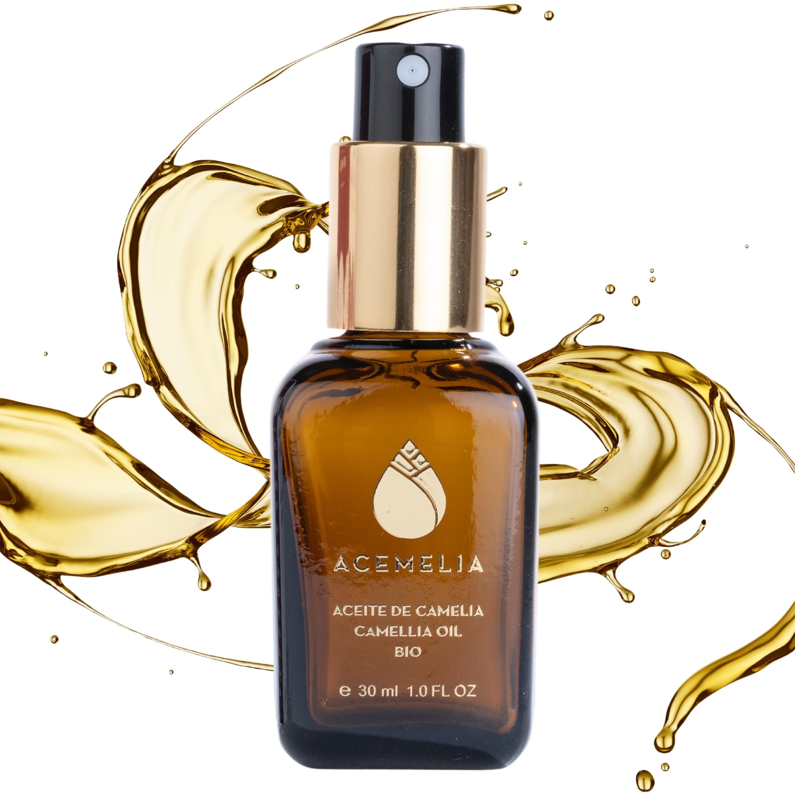 Camellia Oil Bio - 30ml - 100% Natural-Hydrating and Nourishing for Face, Hair, and Body-Antioxidant and Rejuvenating Properties-Instant Absorption Dry Oil-Extracted Cold in Spain