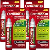 Cortizone-10 Maximum Strength Itch Relief Bug Bite Relief Stick 1% Hydrocortisone, Fast-Acting, Anti-Itch Liquid for Bug Bites, Rash, Eczema, Psoriasis, Poison Ivy, Oak, Sumac, .75 fl. oz, 4 pk