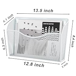 COSYAWN 3 Pack Mesh Wall Mounted File Holder, Metal