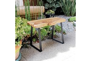 WELLAND Live Edge Cedar Bench, 28" W x 12" D x 16" H, Farmhouse Entryway Bench for Living Dining Room, Rustic Entry Way Benches