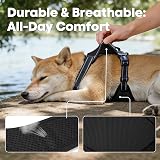 PoyPet No Pull Dog Harness Reflective Vest with 2 Leash Attachments XL Black view 7