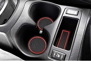 Auovo Anti Dust Mats for Rogue Accessories 2020 2019 2018 2017.5 2017 2016 2015 2014 Custom Fit Door Compartment Liners Car Cup Holder Insert Center Console Interior(19pcs/Set) (Red)