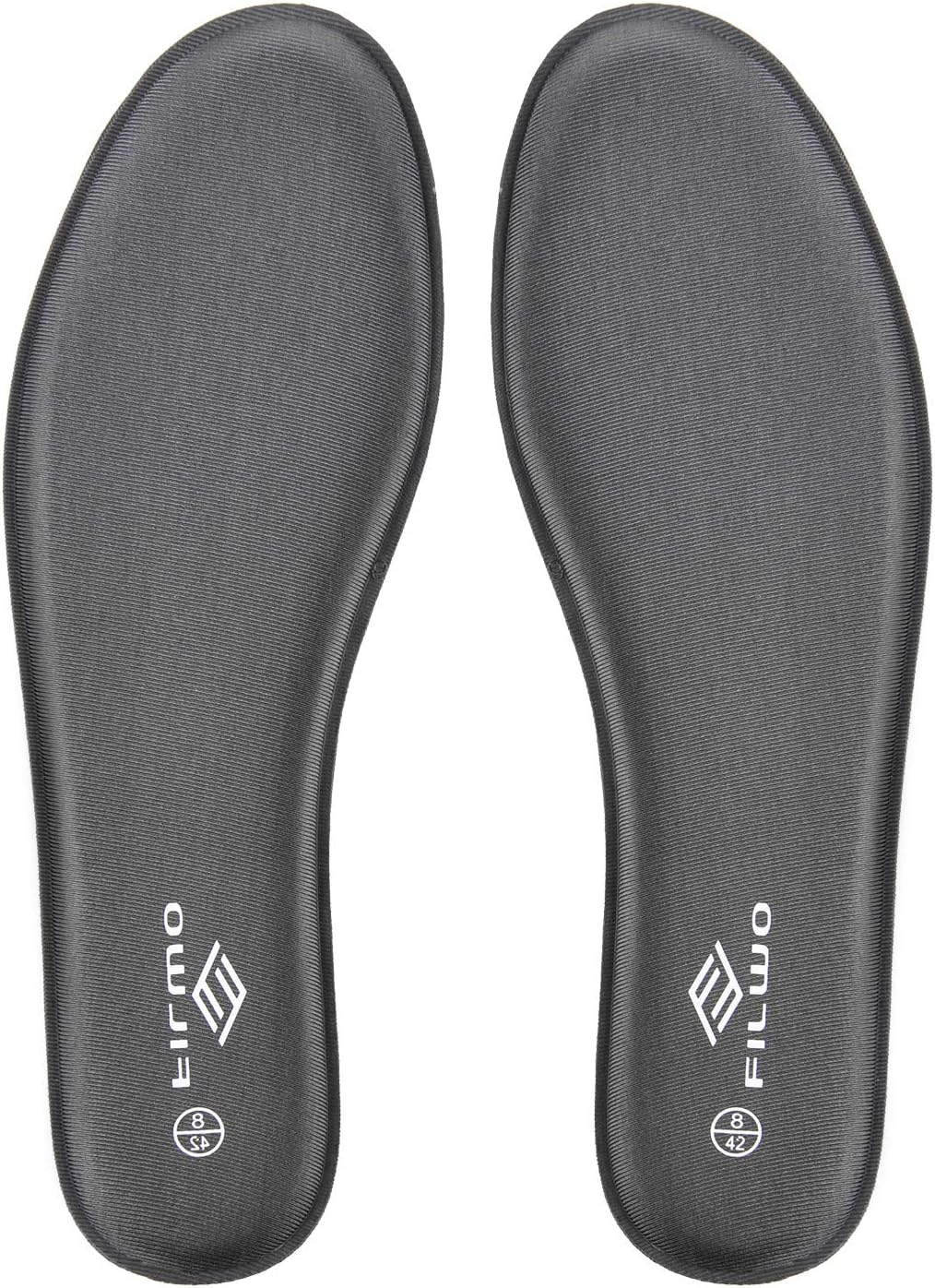 FILWO Memory Foam Insoles Men Comfy Soles Replacement, Walking Boot Insoles Inserts Sports Running Shoes Trainers Sneakers Working Shoes, Comfort Insoles Women Cushion Soles 1Pair (Grey, MUS8.5=EU42)