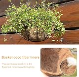 CECOMBINE 4Pcs 8" Metal Hanging Baskets with Coco Liner for Plants view 4