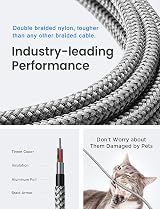 Yosou USB C Charger Cable 1M 2 Pack Type C Fast Charging 3A Nylon Braided Lead view 6