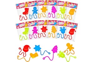 KANNOVE 100-200 PCS Bulk Christmas Sticky Hands Toys for Kids,Party Favors Supplies Bulk,Classroom Holiday Gifts,Christmas Goodie Bag Stocking Stuffers for Boys Girls,School Class Prizes Treats Giveaways