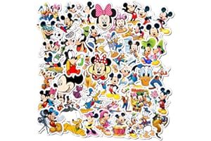 MOZOLTOV 50Pcs Hot Disney Mickey Mouse Stickers for Water Bottle Cup Laptop Guitar Car Motorcycle Bike Skateboard Luggage Box Vinyl Waterproof Graffiti Patches JHSL