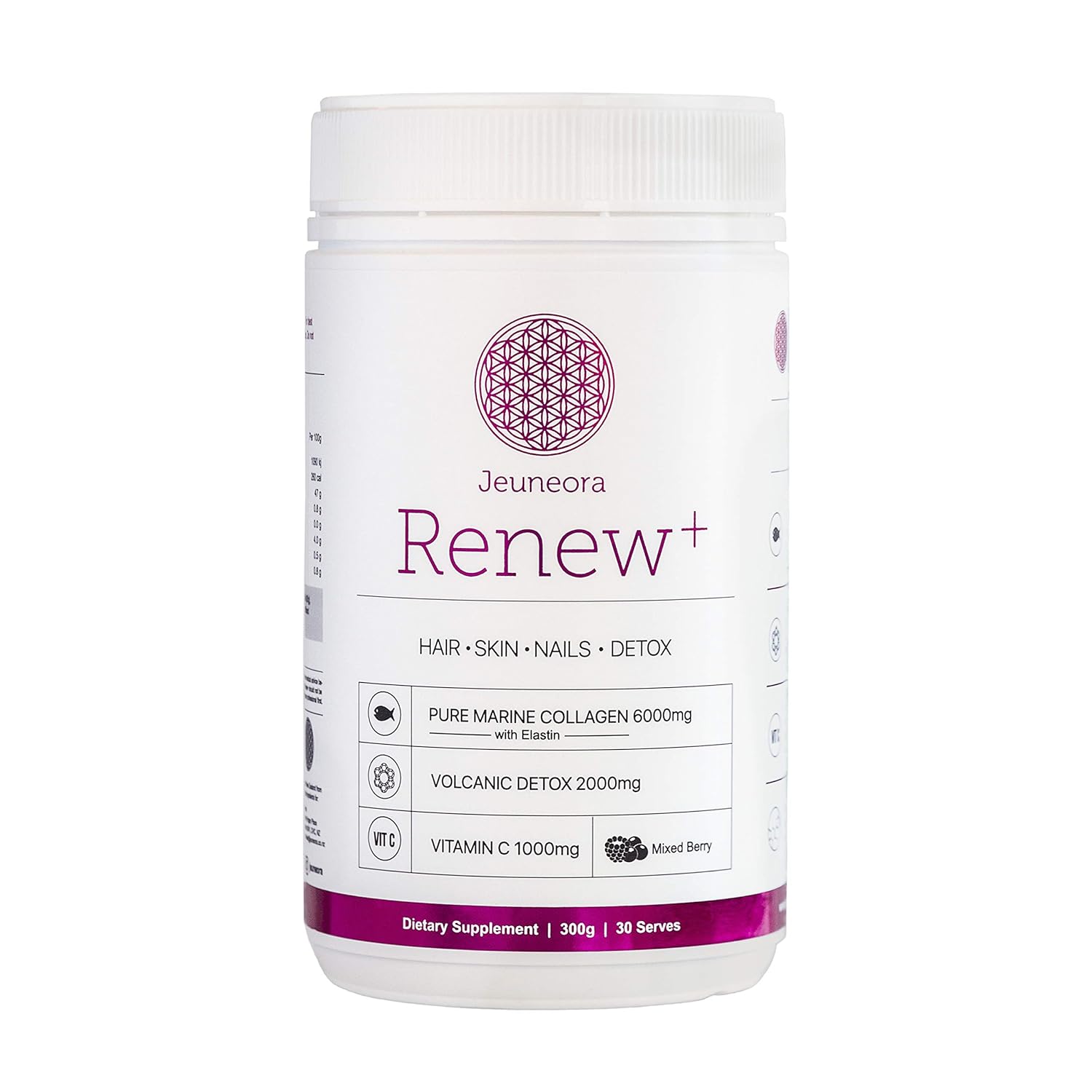 Jeuneora Renew+ Marine Collagen Powder, Sustainably Sourced, 100