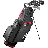 Wilson Men's Profile Complete Golf Set with Stand Bag - Left Hand, Regular, Red/Black/Silver