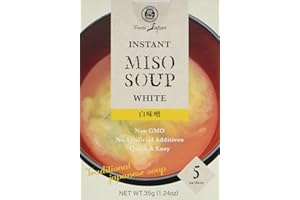 Muso From Japan Instant Miso Soup, White, 5 Servings, 1.24 Ounce total (Pack of 1)