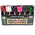 PKM Candies - OLD FASHIONED SQUARE Cube Lollipop Suckers: Individually Wrapped Flavored Sucker Pack by Espeez - Party Pops CASINO DICE POP (ASSORTED FLAVORS DICE POPS 6 CT)