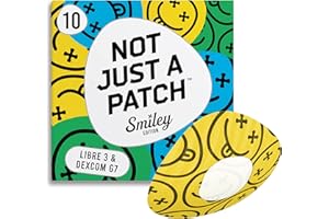 Not Just A Patch Dexcom G7 Adhesive Patches (10 Pack) - Smiley Design Stelo CGM & Dexcom G7 Over Patches