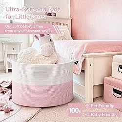 INDRESSME 115L Extra Large Pink Laundry Basket for