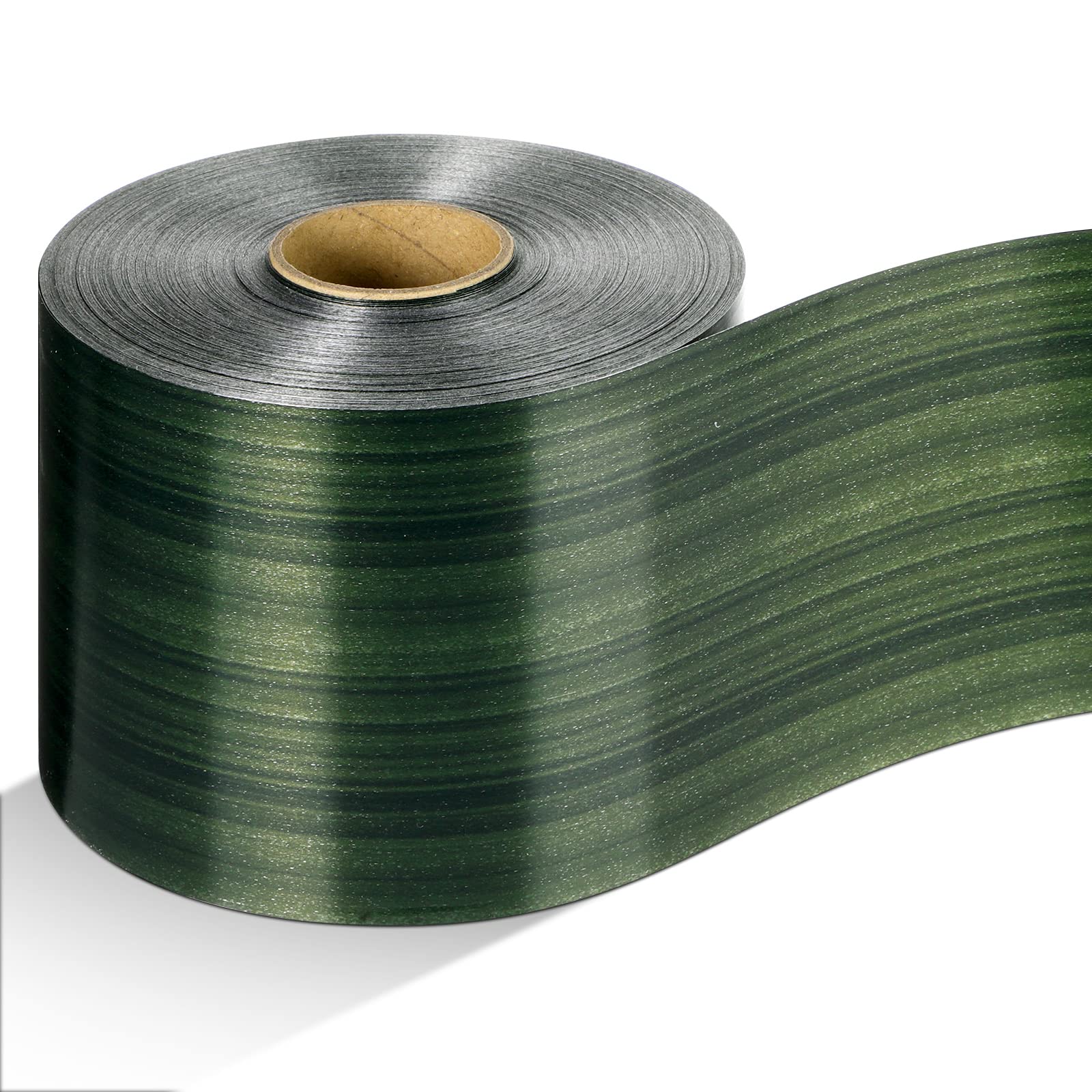 Photo 1 of Syhood Outdoor Ribbon Poly Satin Ribbon Floral Craft Decoration Aspidistra Leaf Riband Easter Holiday Outdoor Decorating(4 Inch X 100 Yards,Dark Green)