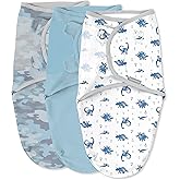 SwaddleMe by Ingenuity Original Swaddle, 100% Cotton, Improves Sleep & Calms Startle Reflex, 0-3 Months, 3-Pack - Dino Mite