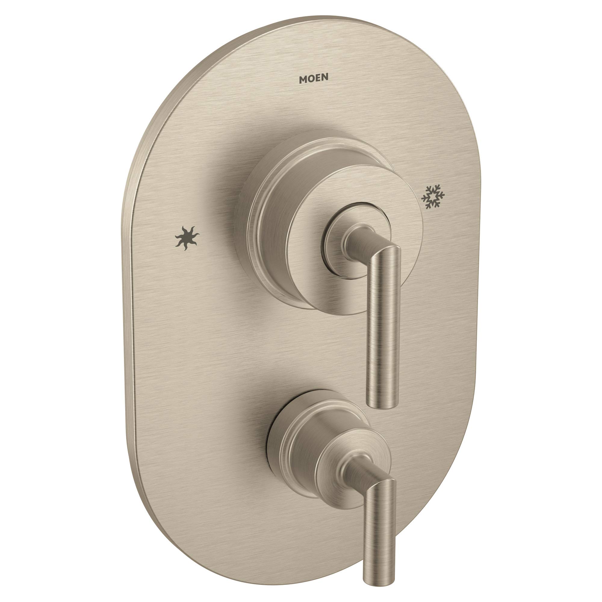 Photo 1 of Moen TS22000BN Arris Posi-Temp with Built-in 3-Function Transfer Valve Trim Kit, Valve Required, Brushed Nickel