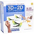 Language Builder 3D-2D Animals Matching Kit for Autism Education and ABA Therapy