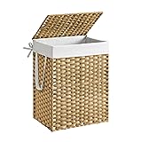 SONGMICS Laundry Hamper with Lid, 23.8 Gallon