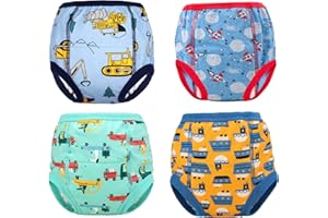 MooMoo Baby Training Underwear 4 Packs Absorbent Toddler Potty Training Pants for Boys and Girls-Cotton Animal Print 2T-6T