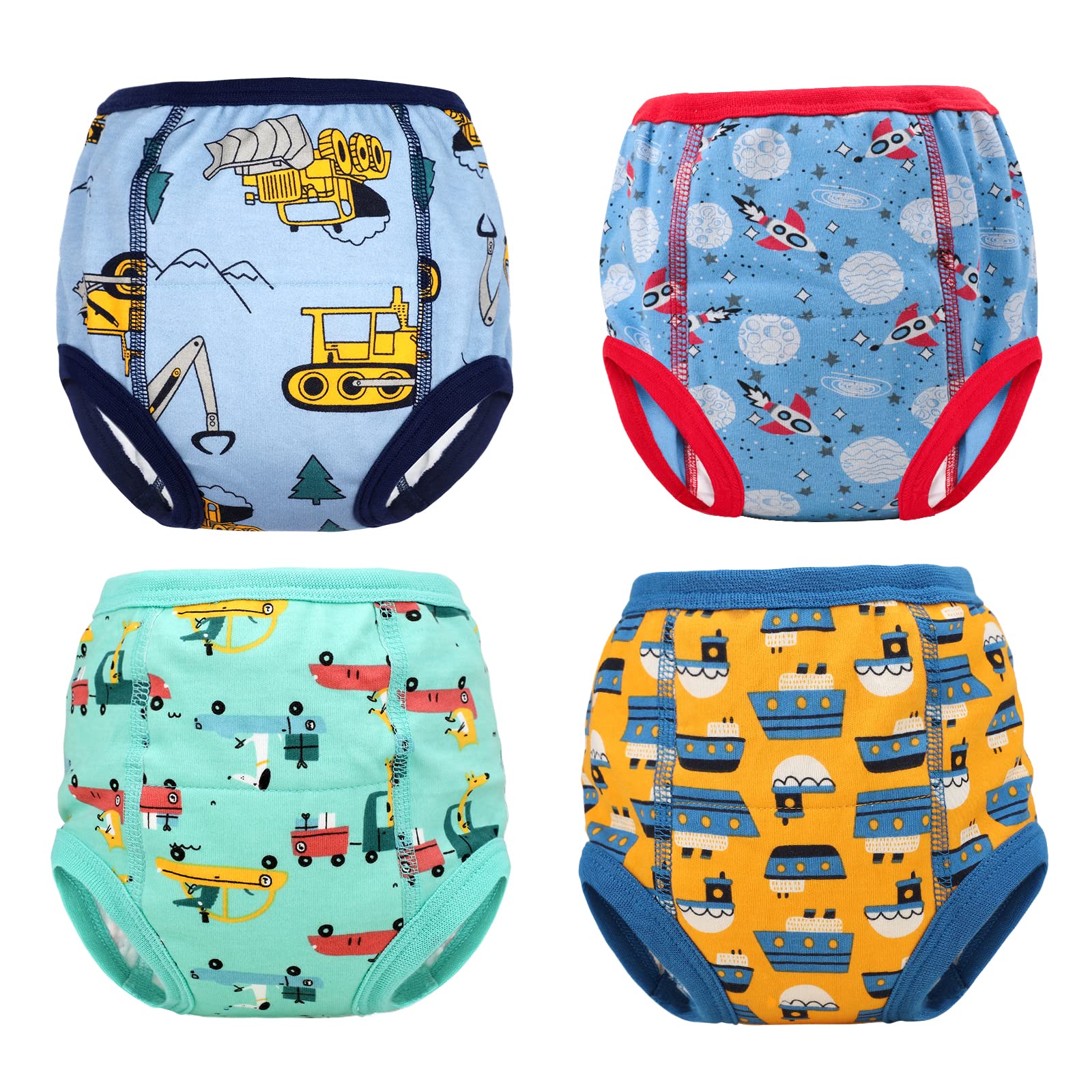 Photo 1 of MooMoo Baby Training Underwear 4 Packs Absorbent Toddler Potty Training Pants for Boys and Girls-Cotton Animal Print 3T
