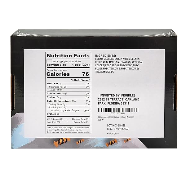 FRUIDLES HALLOWEEN PUMPKIN LOLLIPOP SUCKERS CANDY, SPOOKY, GOODY BAG FILLERS, INDIVIDUALLY WRAPPED (12-PACK)