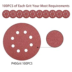Akjwp 5-Inch 8-Hole Sanding Disc Hook and Loop