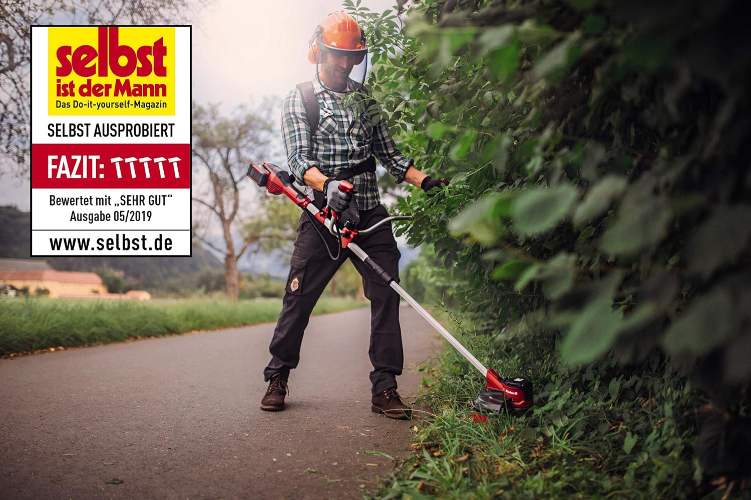 Einhell Cordless Brush Cutter 36V Power X-Change, Powerful Weed Trimmer With Metal Blades, Without Battery AGILLO 36/255 Solo - Image 5