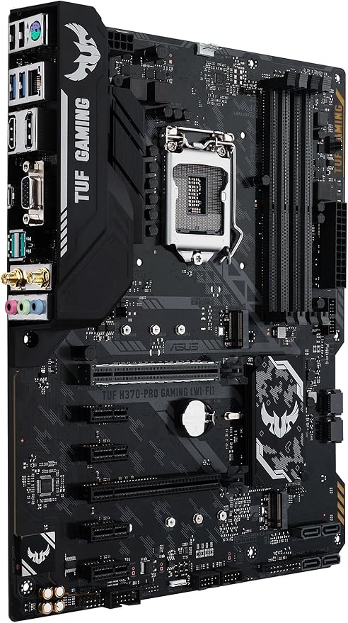 Amazon Com Asus Tuf H370 Pro Gaming Wi Fi Lga1151 300 Series Ddr4 Dp Hdmi Dvi M 2 Atx Motherboard With Gigabit Lan And Usb 3 1 Gen2 Tuf H370 Pro Gaming Wi Fi Computers Accessories