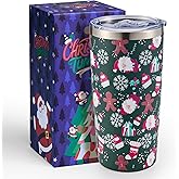 Lovydro 20 oz Christmas Tumbler with Lid, Vacuum Insulated Stainless Steel Travel Mug, Double Wall Insulated Xmas Coffee Tumbler Cups, Christmas Gifts for Women, Men