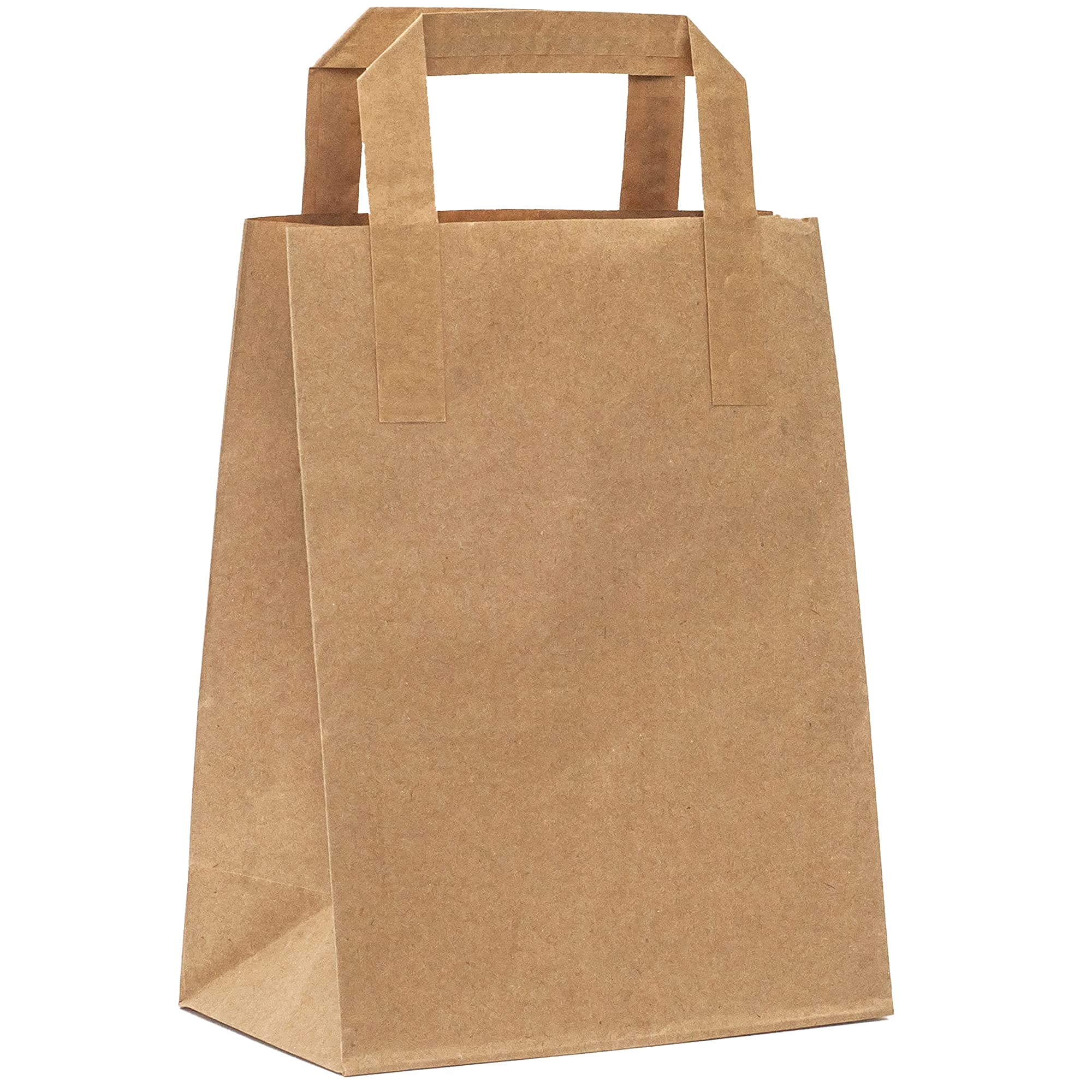 Merrimen Large Brown Paper Bags with Handles - 50 Pack I Kraft Paper Bag, Size - H30 × W25 × D14cm