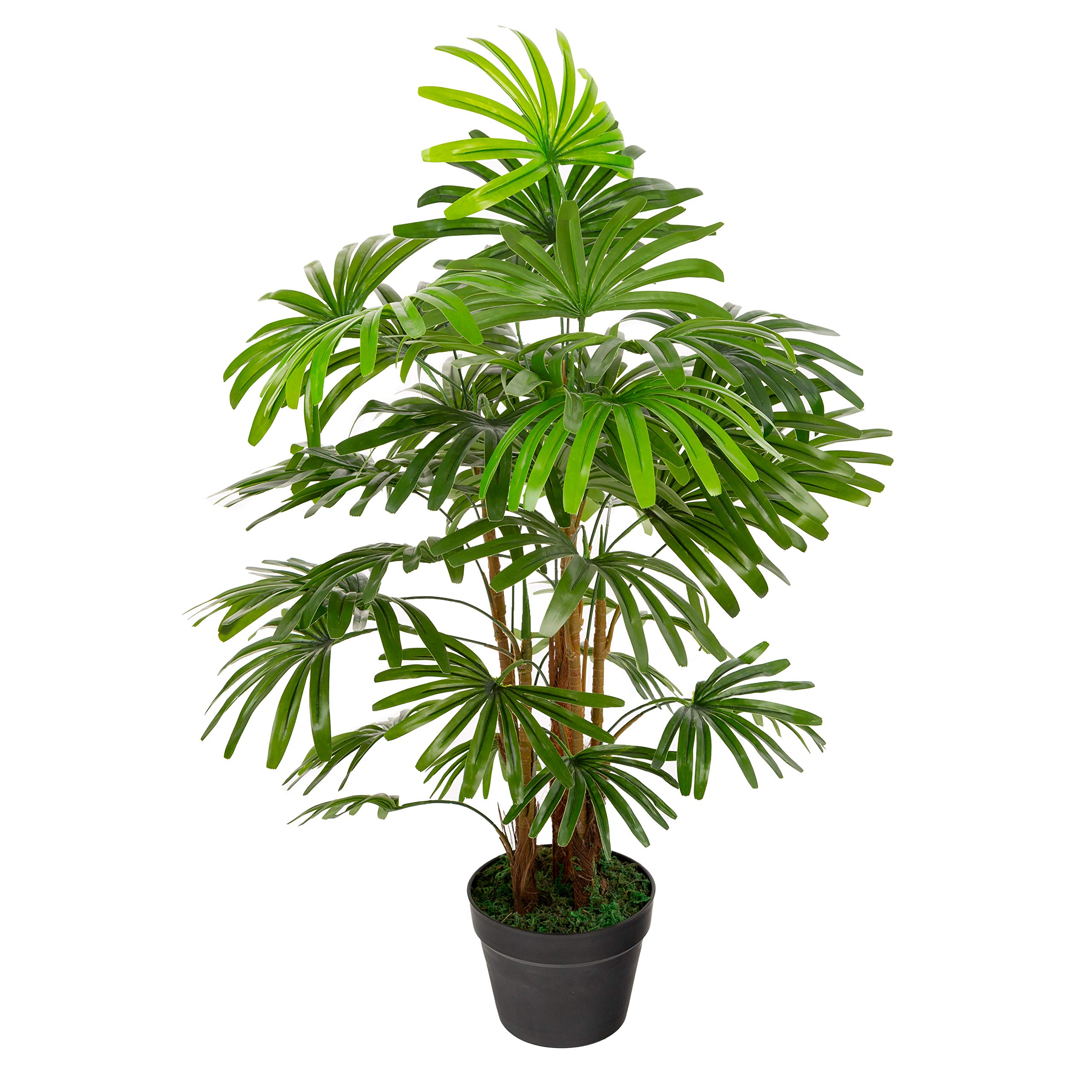 Closer2Nature Artificial 3ft 3" Lady Palm Tree; Green Indoor Plant - Artificial Plant Green Palm Tree; Perfect Faux Outdoor Plants - For Home and Office