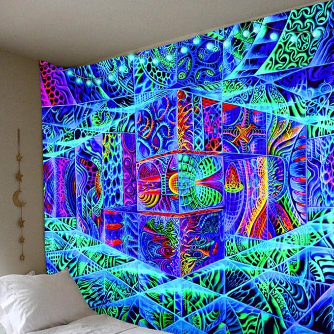 Tapestries 3D Biological Psychedelic Tapestry Trippy Wall Hanging