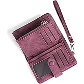 RNIEGA Womens Wallet Small Bifold Leather Wallets Women RFID blocking Ladies Wristlet with Card holder ID window Coin Purse