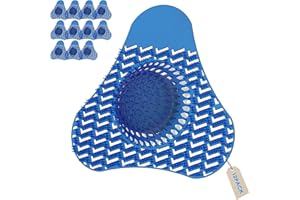 Livilord Urinal Screen Deodorizer, Urinal Cakes with 3D Anti-Splash Long Bristles, Male Urinal Mats Pads with Odor Protection for Men Toilets Bathroom (12 Packs)